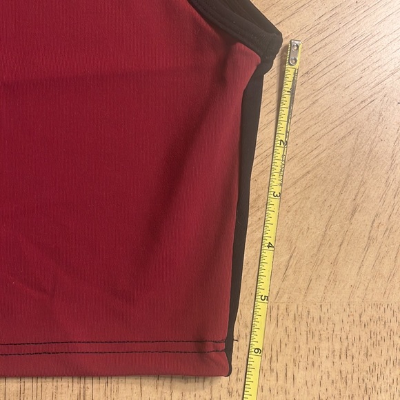 LAST CALL Maroon and Black Workout Top - Picture 4 of 7